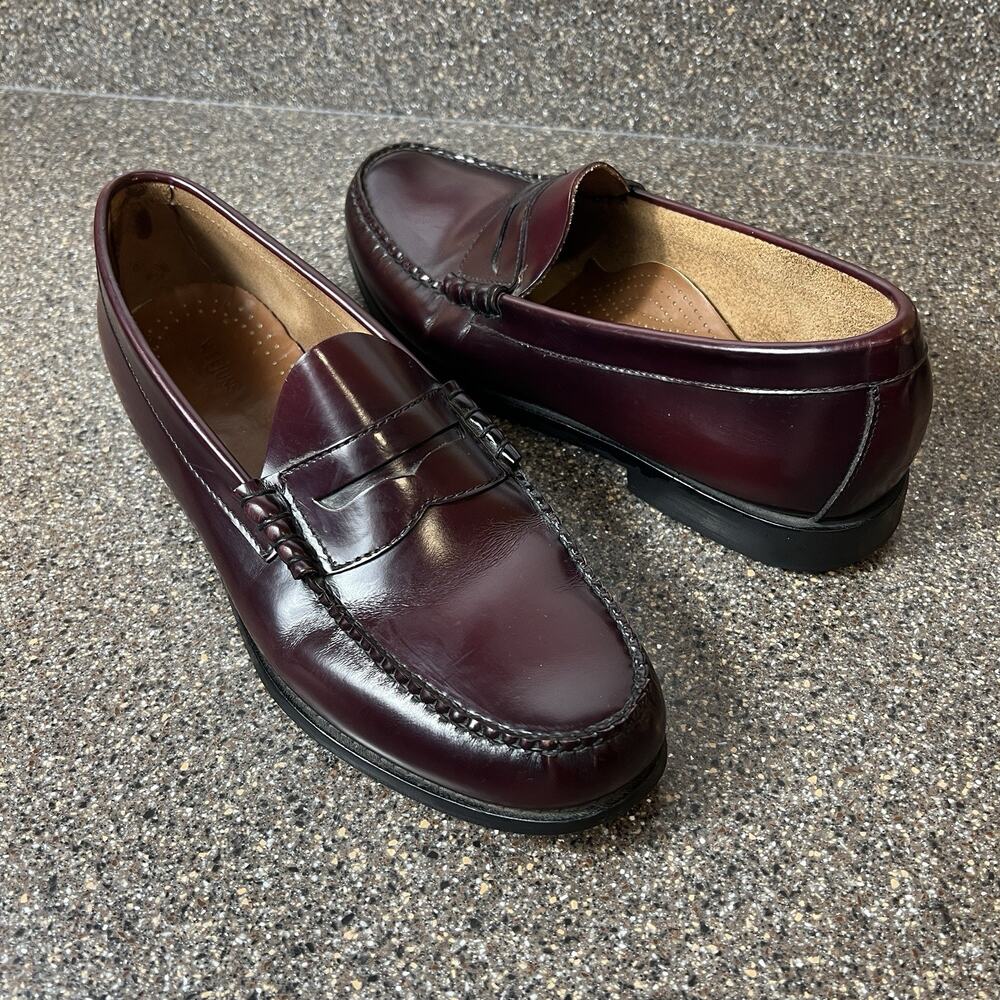 Weejuns G.H.Bass & Co Penny Loafer Dress Shoe Burgundy Leather Men 11.5D Slip On